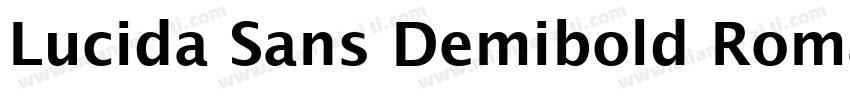 Lucida Sans Demibold Roman字体转换